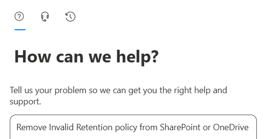 Remove invalid retention policy from SharePoint Online